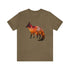 Autumn Fox Silhouette - Short Sleeve Tee Heather Olive